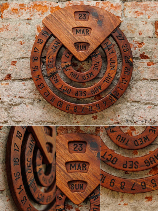 التقويم الخشبي الجداري الدائم